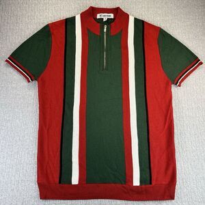 Christmas Style Stacy Adams Quarter Zip Women's sweater (M) short sleeve classic